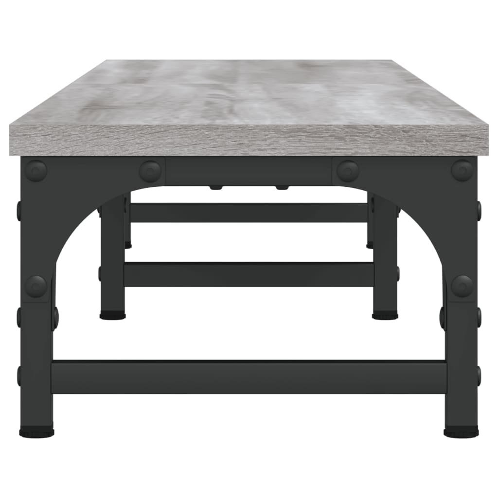 skærmstander 105x23x15,5 cm konstrueret træ grå sonoma-eg
