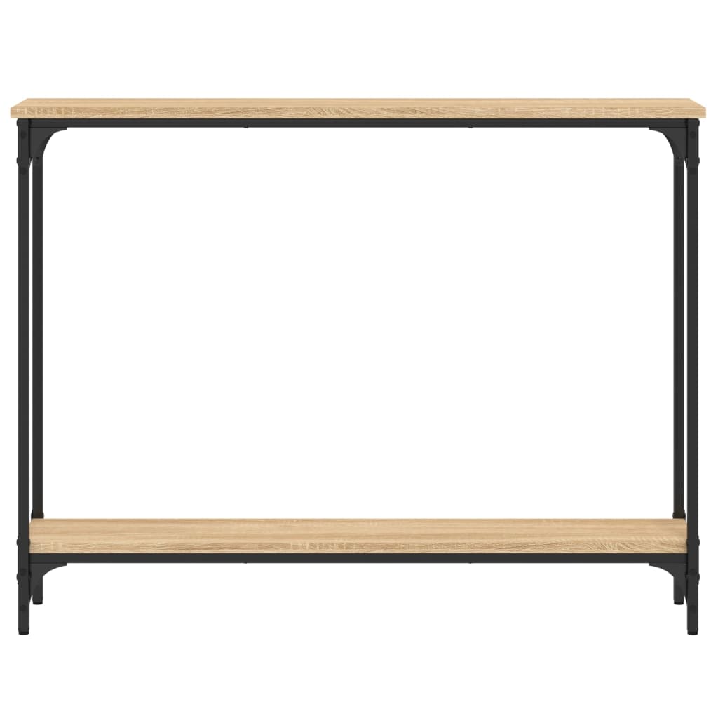 konsolbord 100x22,5x75 cm konstrueret træ sonoma-eg
