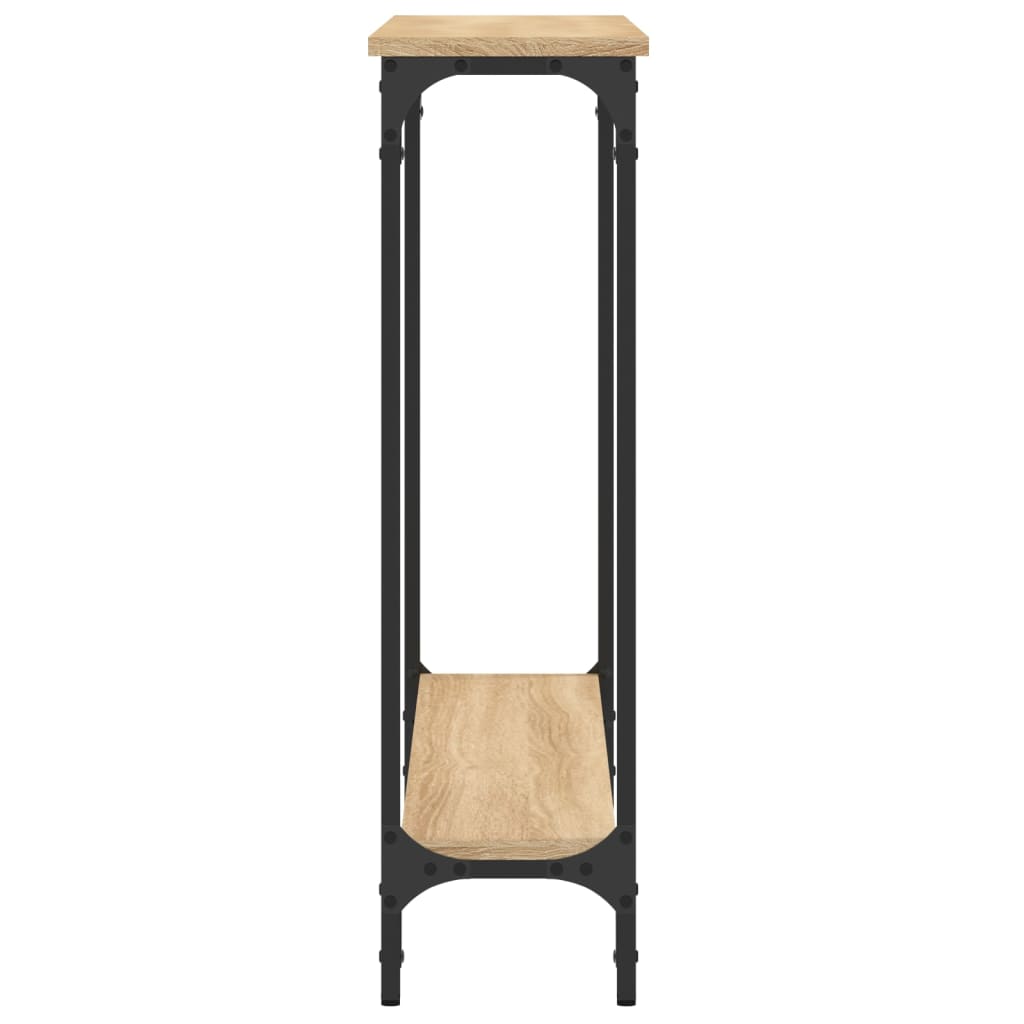 konsolbord 100x22,5x75 cm konstrueret træ sonoma-eg