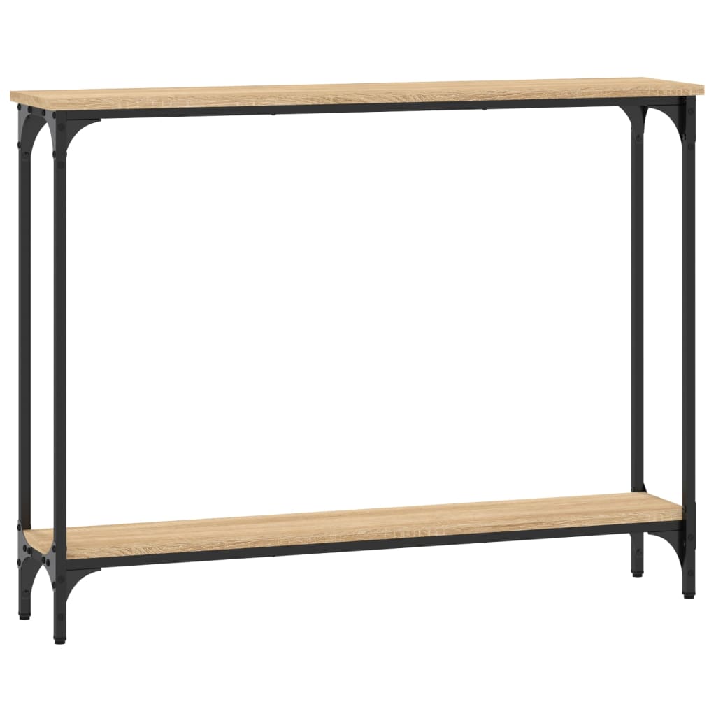 konsolbord 100x22,5x75 cm konstrueret træ sonoma-eg