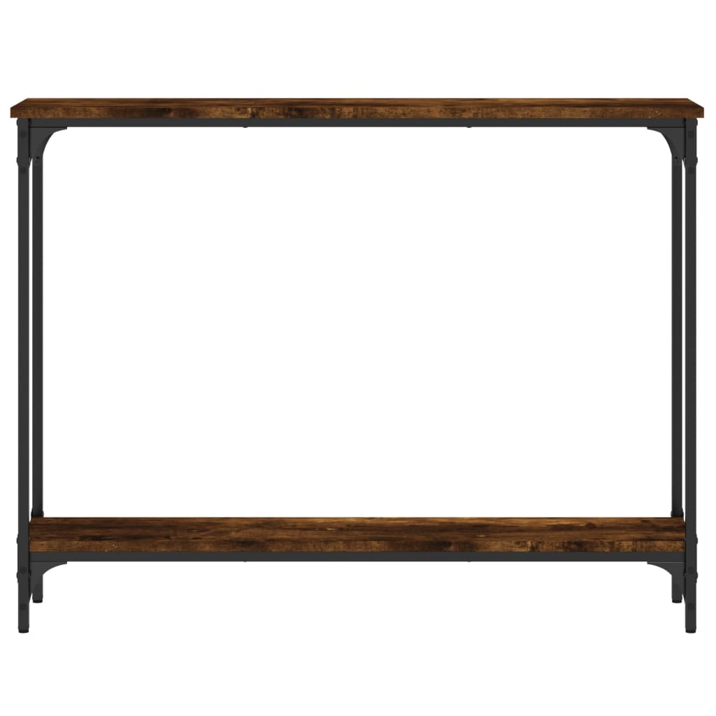 konsolbord 100x22,5x75 cm konstrueret træ røget egetræsfarve