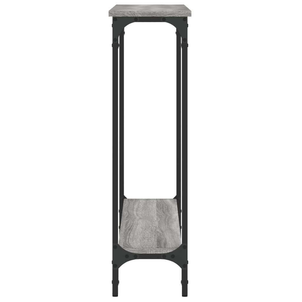 konsolbord 100x22,5x75 cm konstrueret træ grå sonoma-eg