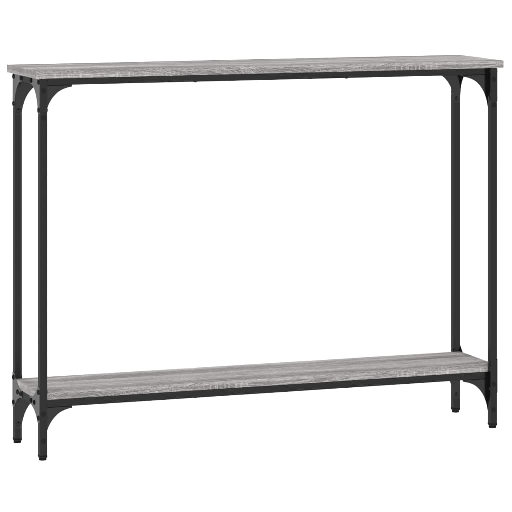 konsolbord 100x22,5x75 cm konstrueret træ grå sonoma-eg