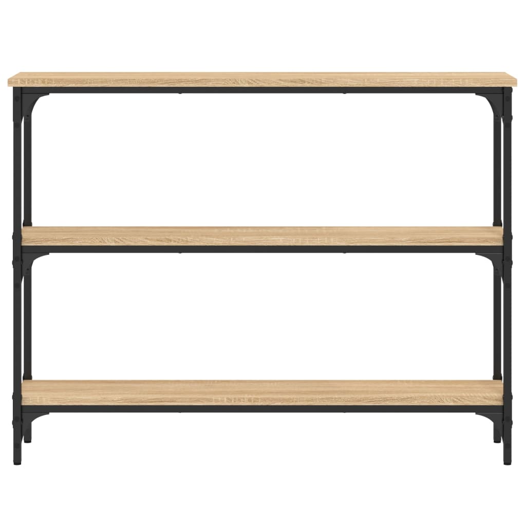 konsolbord 100x22,5x75 cm konstrueret træ sonoma-eg