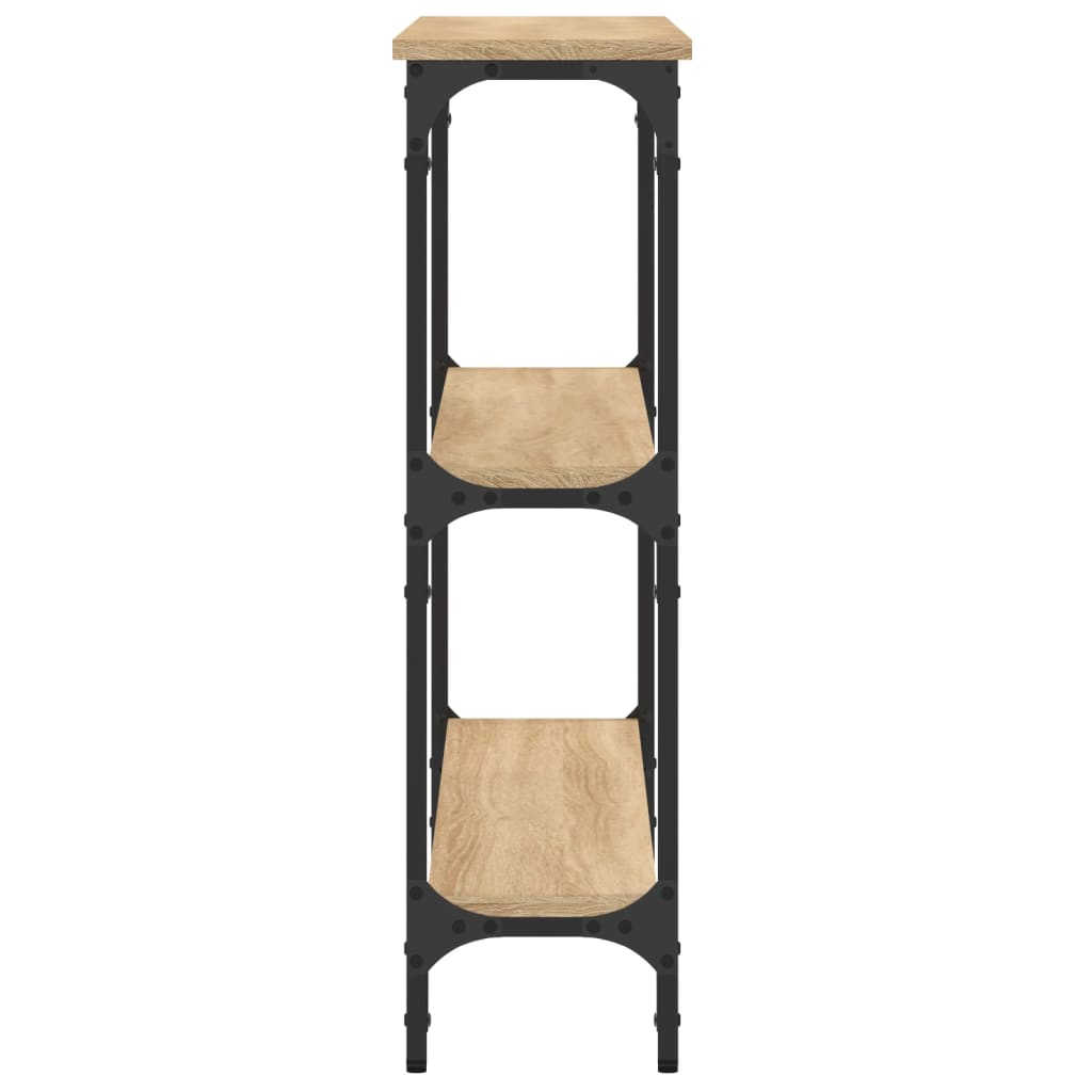 konsolbord 100x22,5x75 cm konstrueret træ sonoma-eg