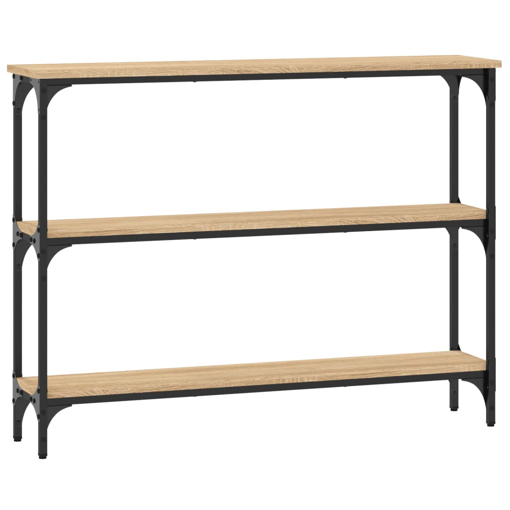 konsolbord 100x22,5x75 cm konstrueret træ sonoma-eg
