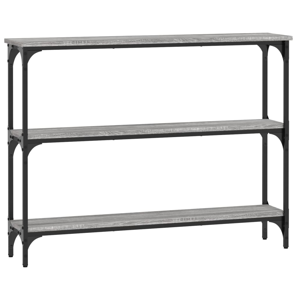 konsolbord 100x22,5x75 cm konstrueret træ grå sonoma-eg