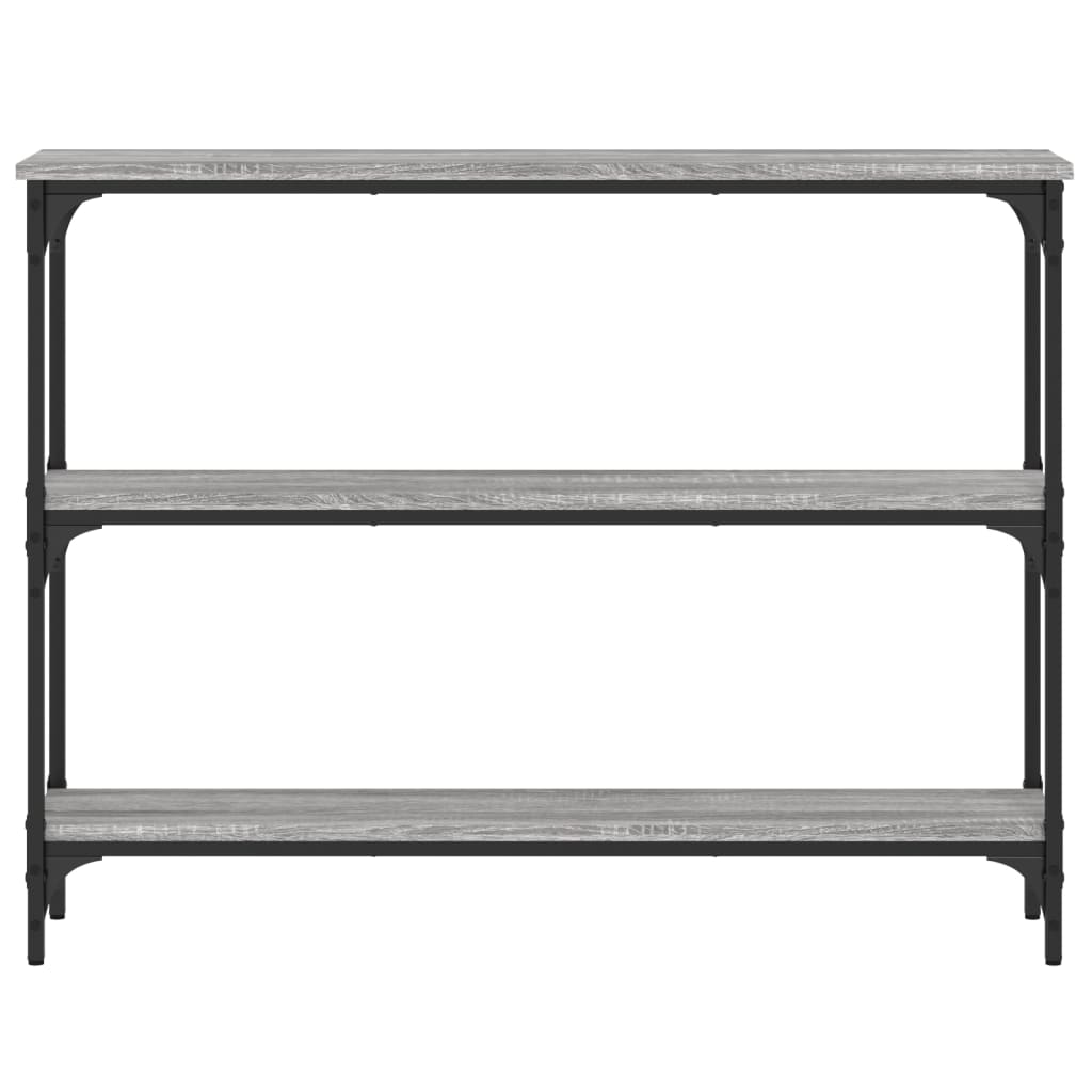 konsolbord 100x22,5x75 cm konstrueret træ grå sonoma-eg