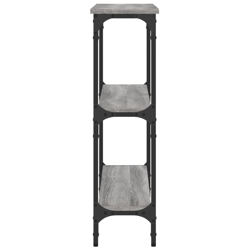 konsolbord 100x22,5x75 cm konstrueret træ grå sonoma-eg