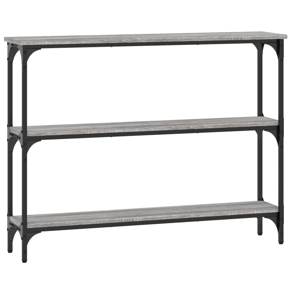 konsolbord 100x22,5x75 cm konstrueret træ grå sonoma-eg