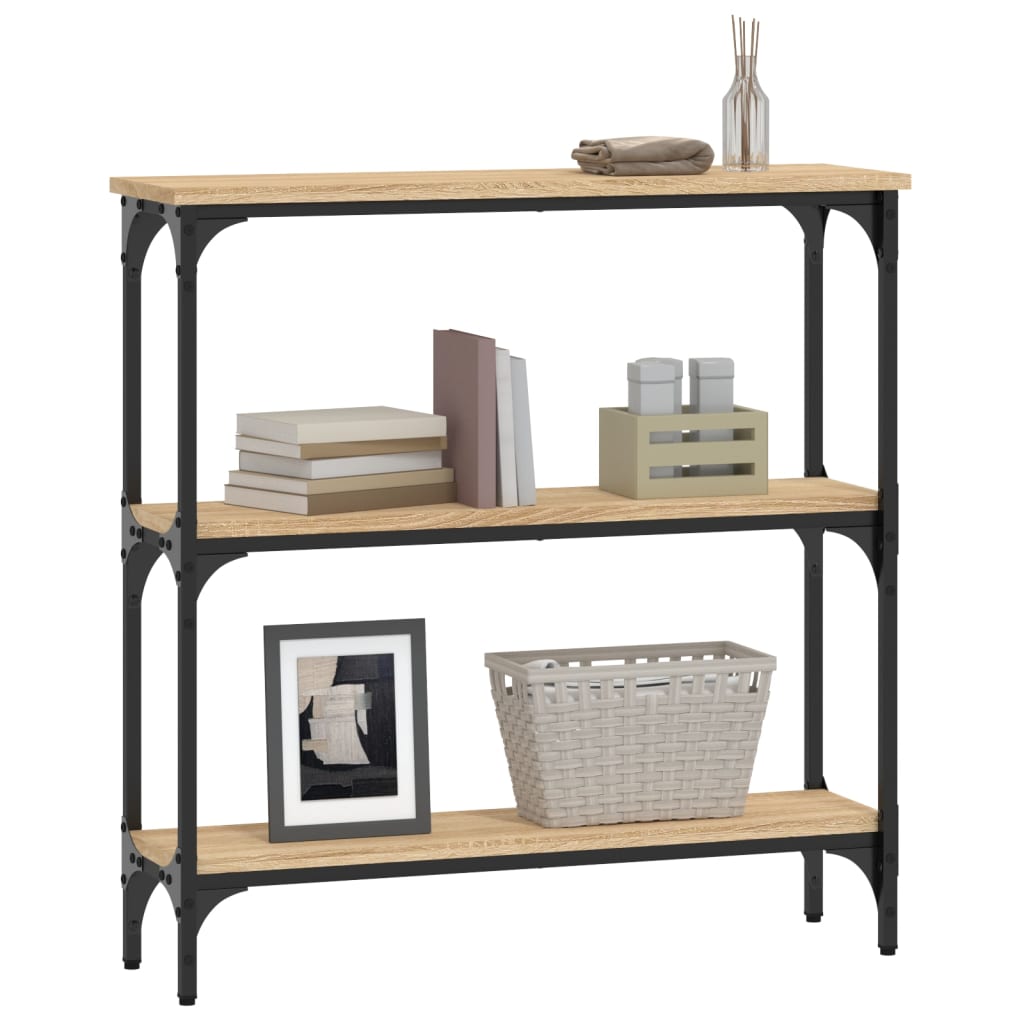 konsolbord Sonoma eg 75x22,5x75 cm konstrueret træ