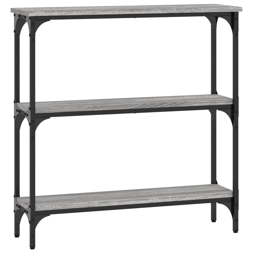 konsolbord 75x22,5x75 cm konstrueret træ grå sonoma-eg