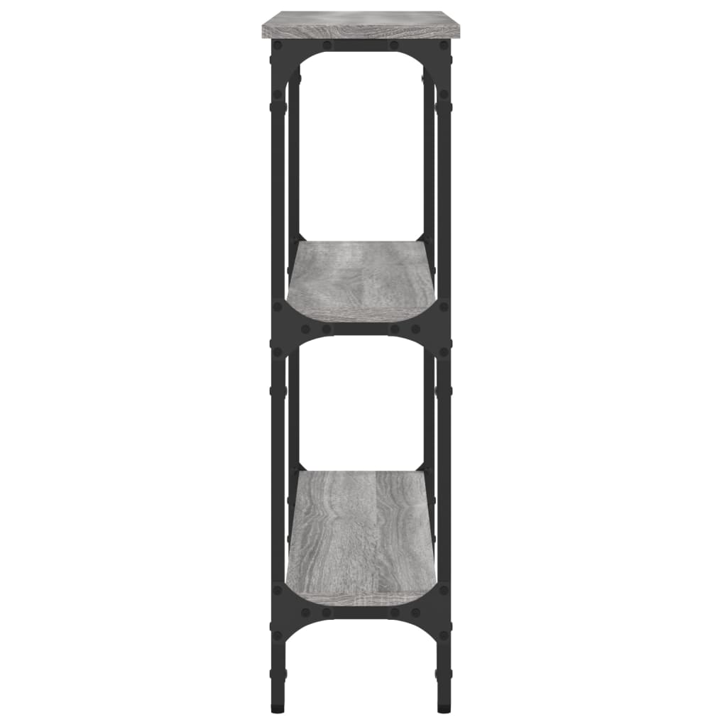 konsolbord 75x22,5x75 cm konstrueret træ grå sonoma-eg