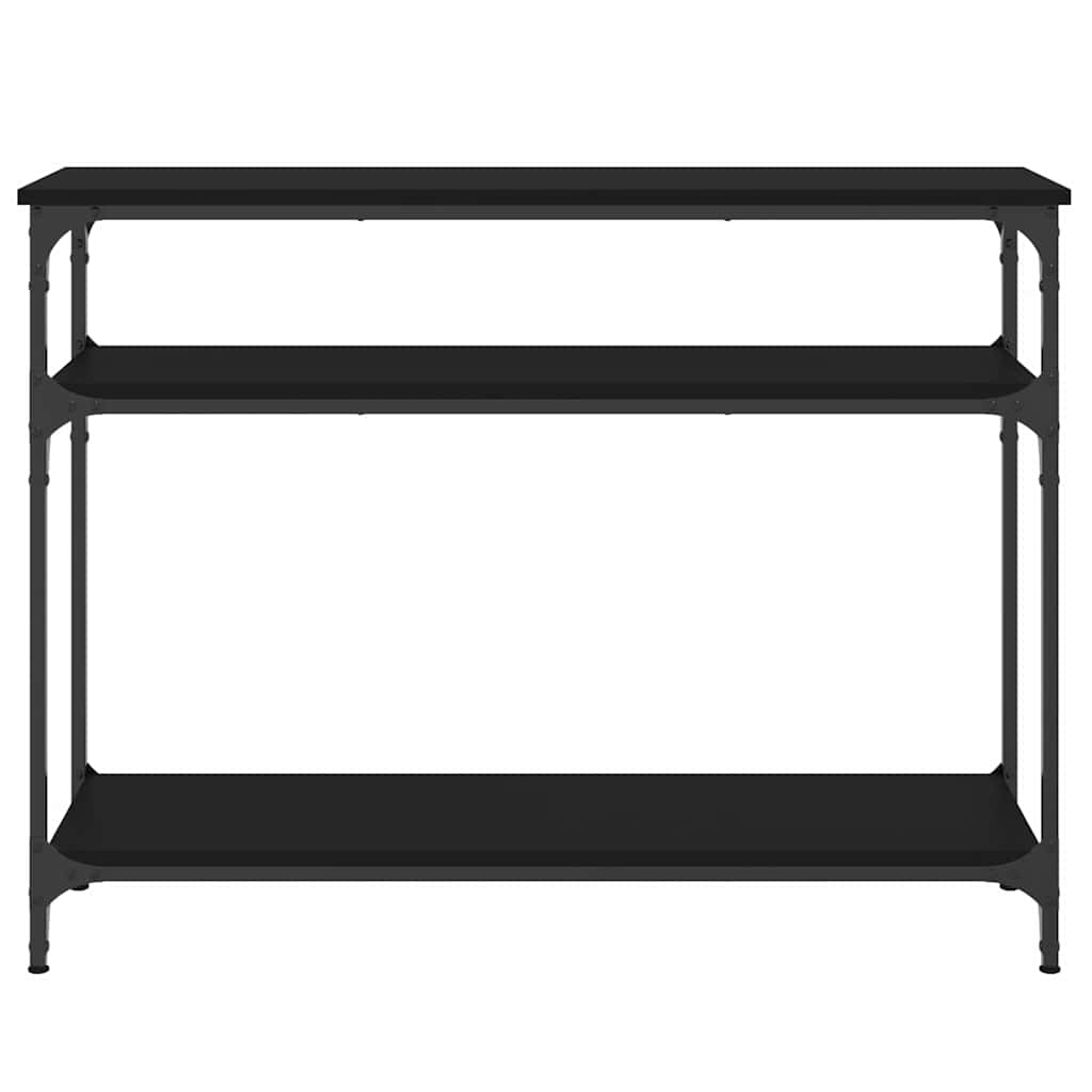 konsolbord 100x29x75 cm konstrueret træ sort