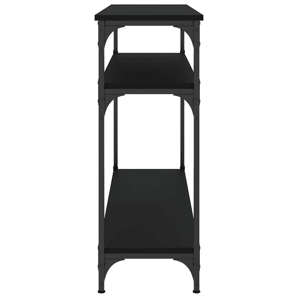 konsolbord 100x29x75 cm konstrueret træ sort
