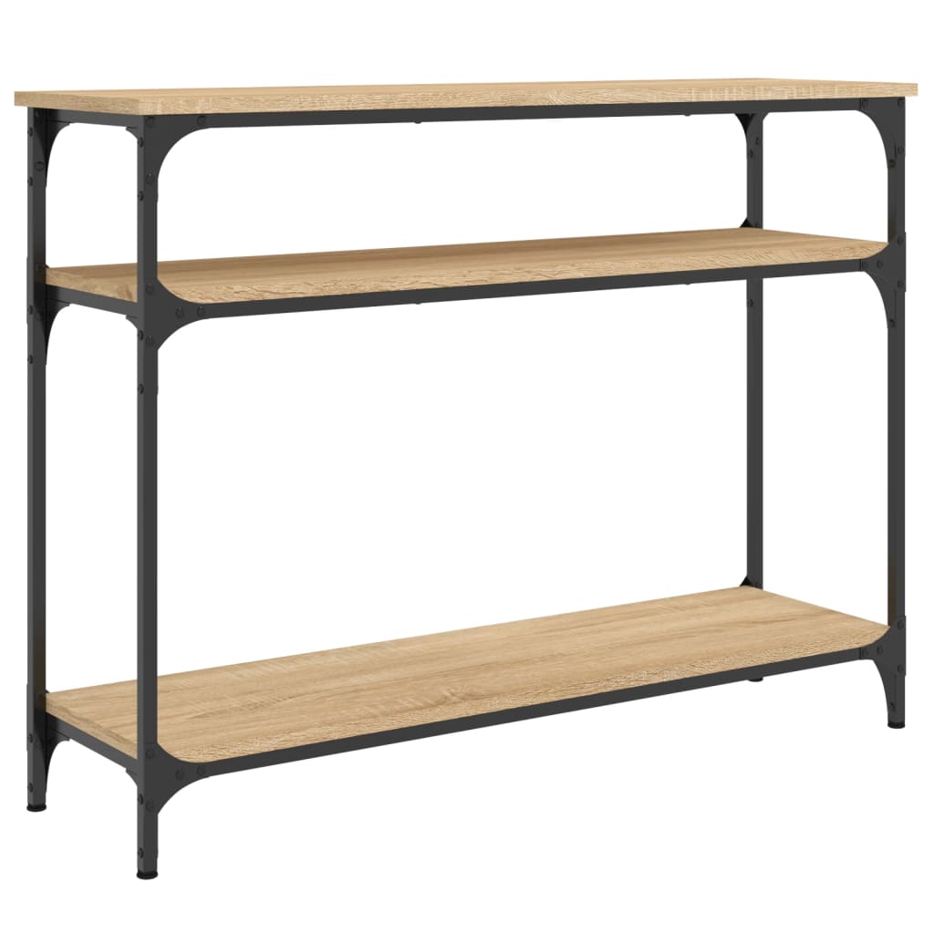 konsolbord 100x29x75 cm konstrueret træ sonoma-eg