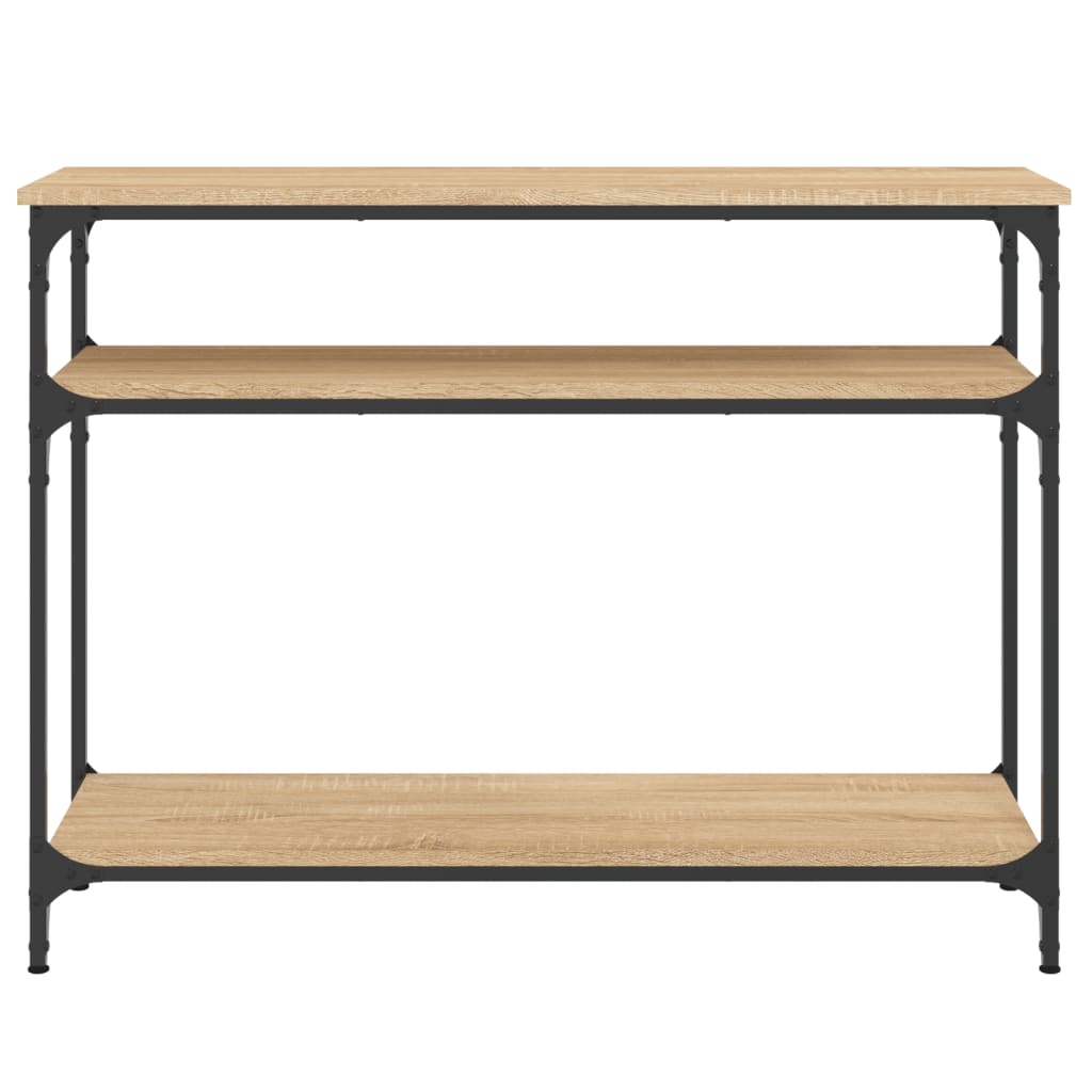konsolbord 100x29x75 cm konstrueret træ sonoma-eg
