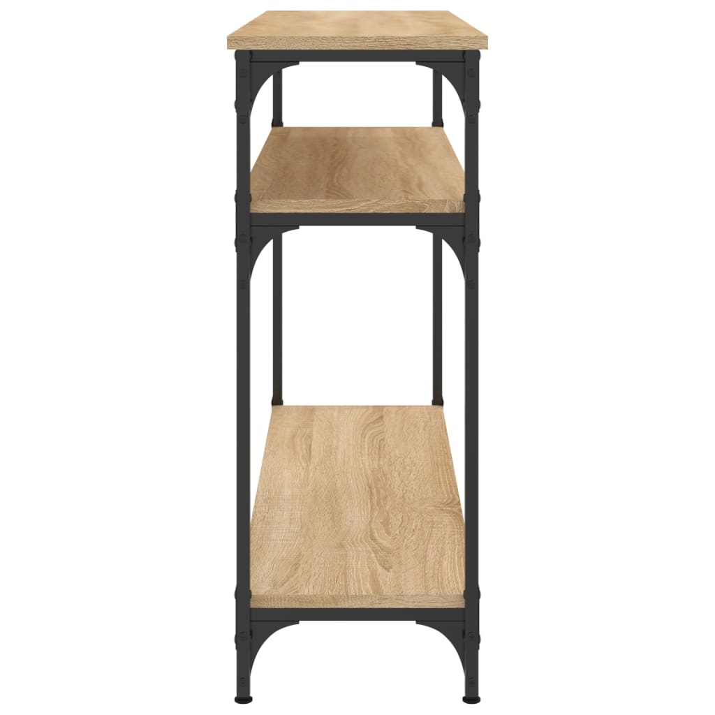 konsolbord 100x29x75 cm konstrueret træ sonoma-eg