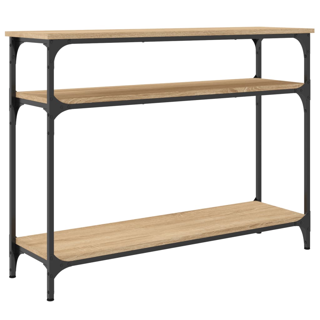 konsolbord 100x29x75 cm konstrueret træ sonoma-eg