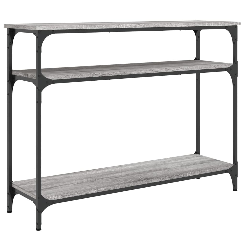 konsolbord 100x29x75 cm konstrueret træ grå sonoma-eg