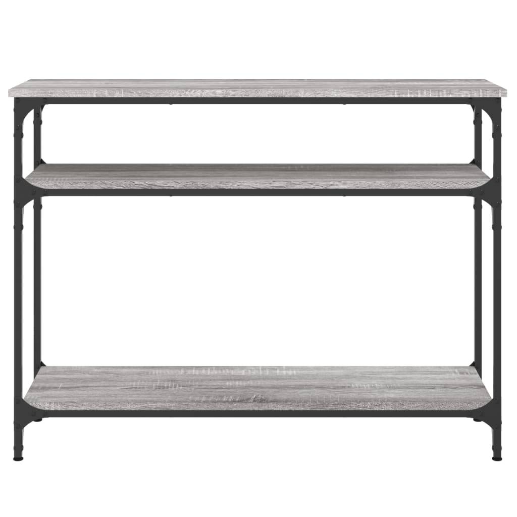 konsolbord 100x29x75 cm konstrueret træ grå sonoma-eg