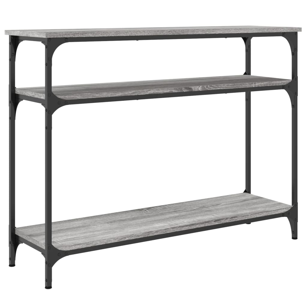 konsolbord 100x29x75 cm konstrueret træ grå sonoma-eg