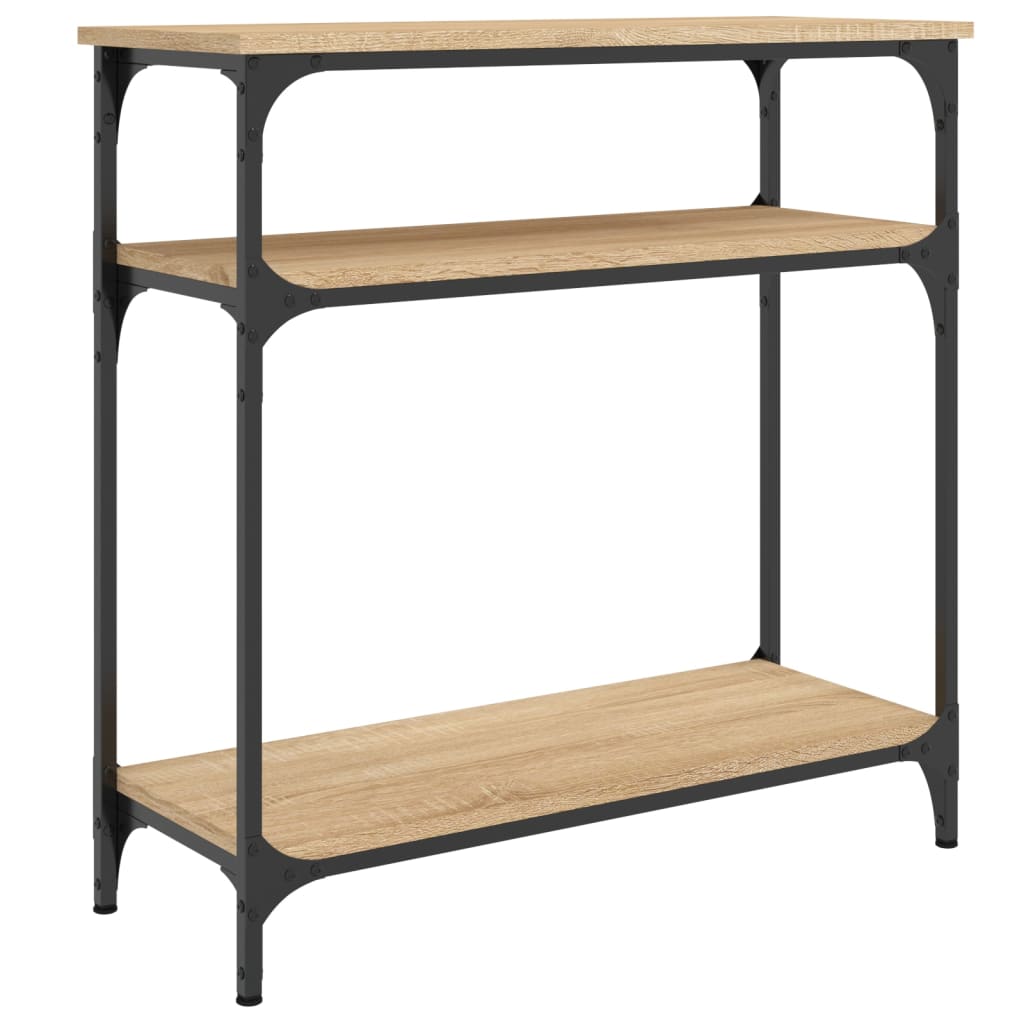 konsolbord 75x29x75 cm konstrueret træ sonoma-eg