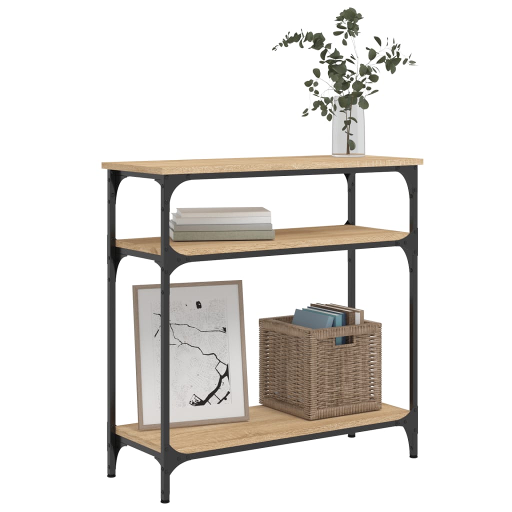 konsolbord 75x29x75 cm konstrueret træ sonoma-eg