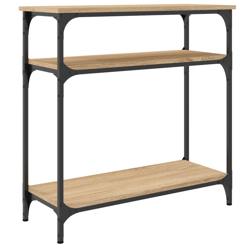 konsolbord 75x29x75 cm konstrueret træ sonoma-eg