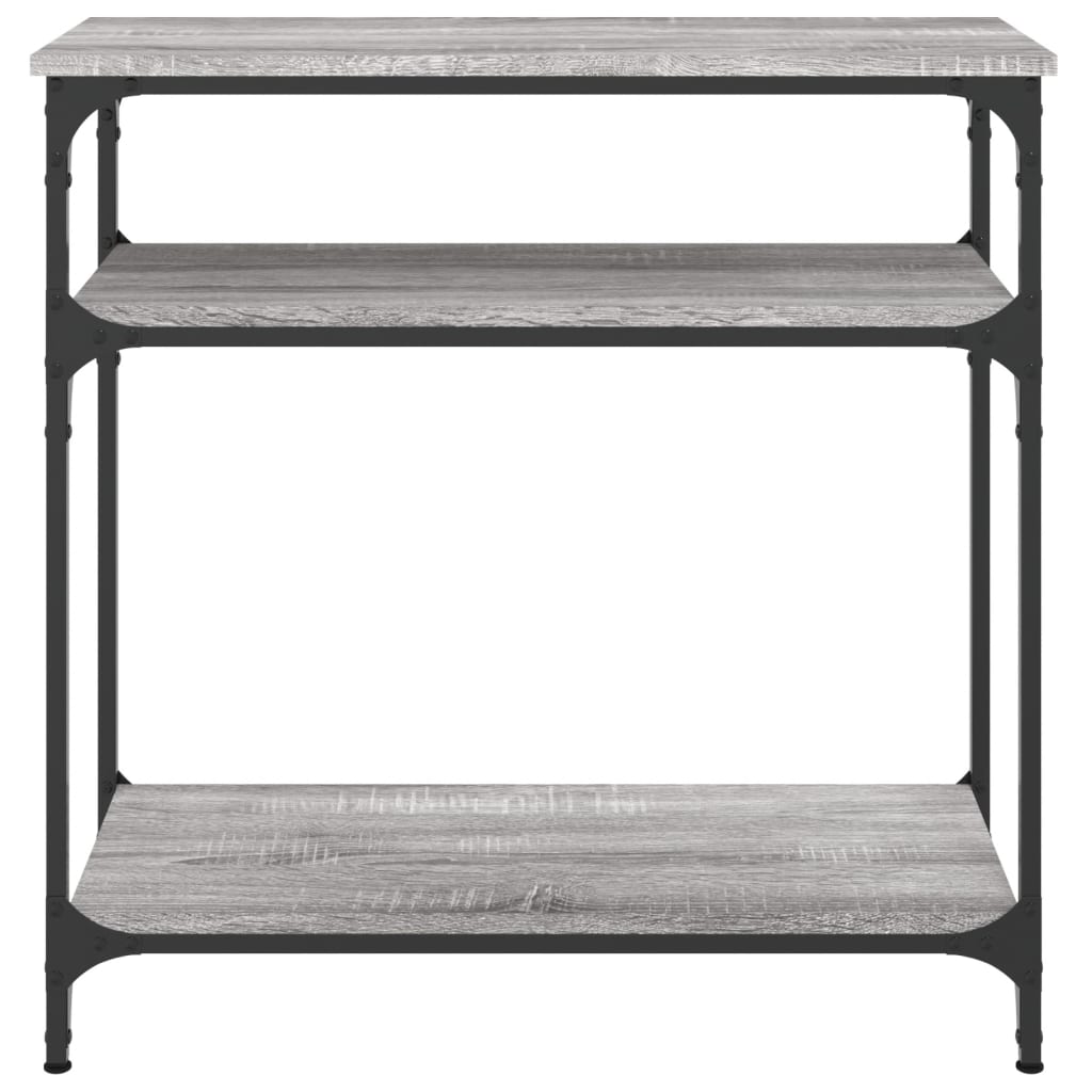 konsolbord 75x29x75 cm konstrueret træ grå sonoma-eg