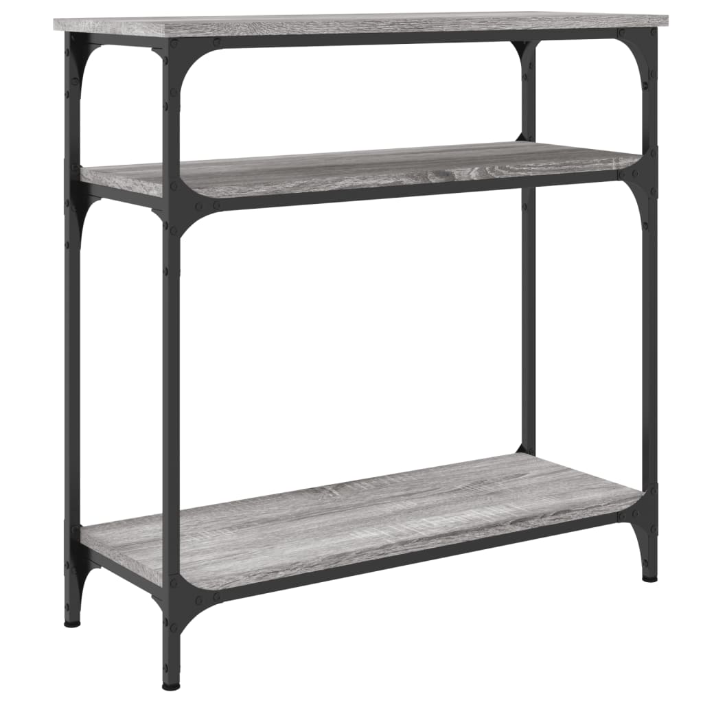 konsolbord 75x29x75 cm konstrueret træ grå sonoma-eg