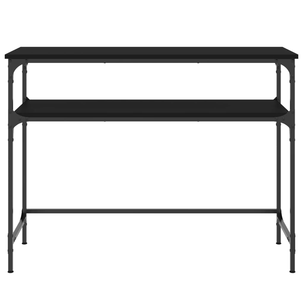 konsolbord 100x35,5x75 cm konstrueret træ sort