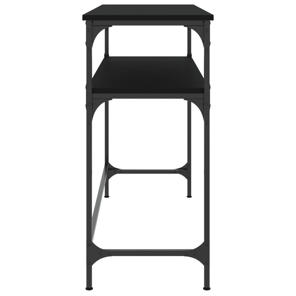 konsolbord 100x35,5x75 cm konstrueret træ sort