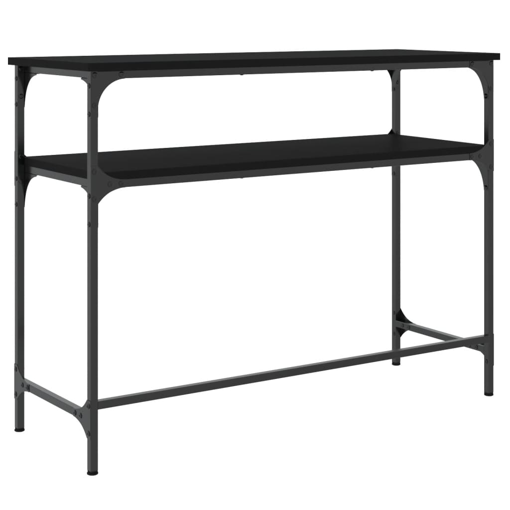konsolbord 100x35,5x75 cm konstrueret træ sort