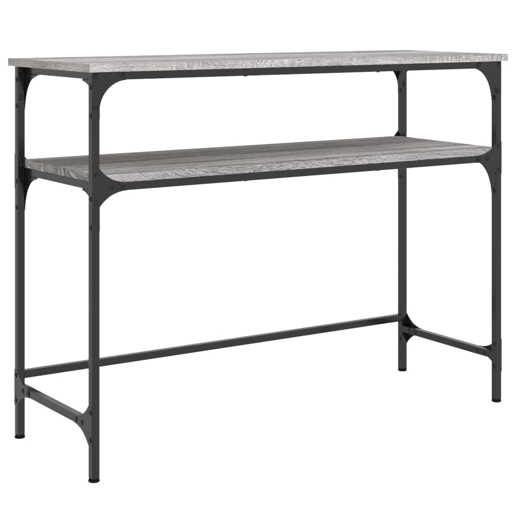 konsolbord 100x35,5x75 cm konstrueret træ grå sonoma-eg