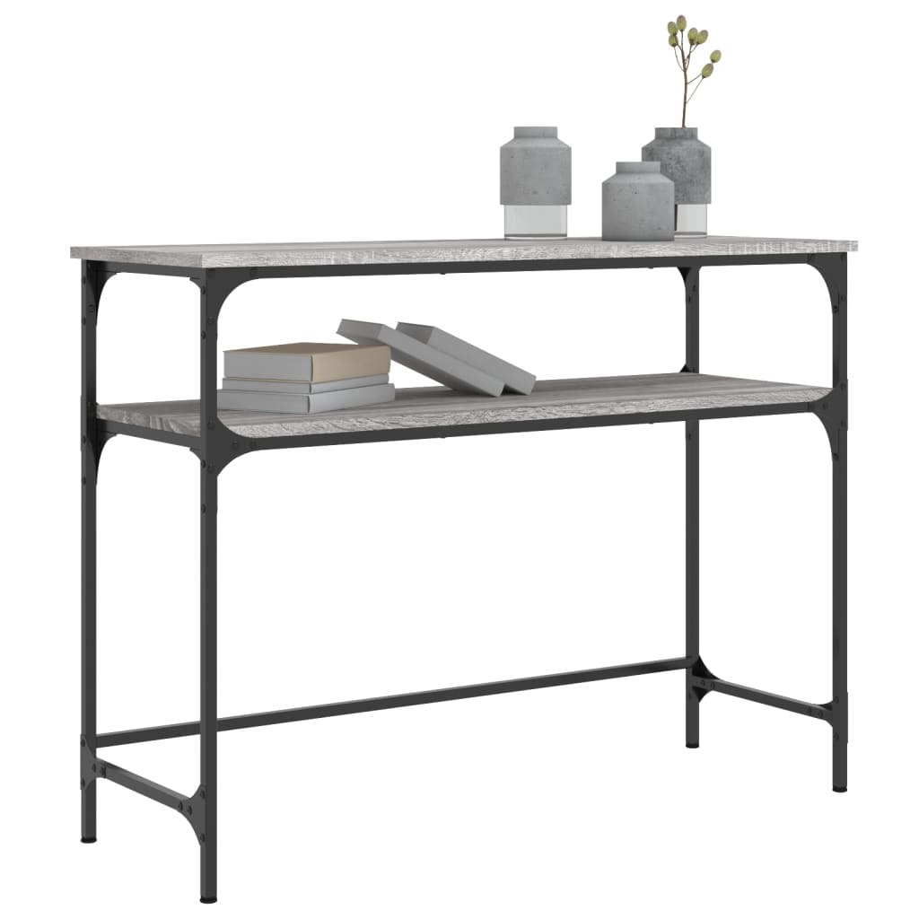 konsolbord 100x35,5x75 cm konstrueret træ grå sonoma-eg