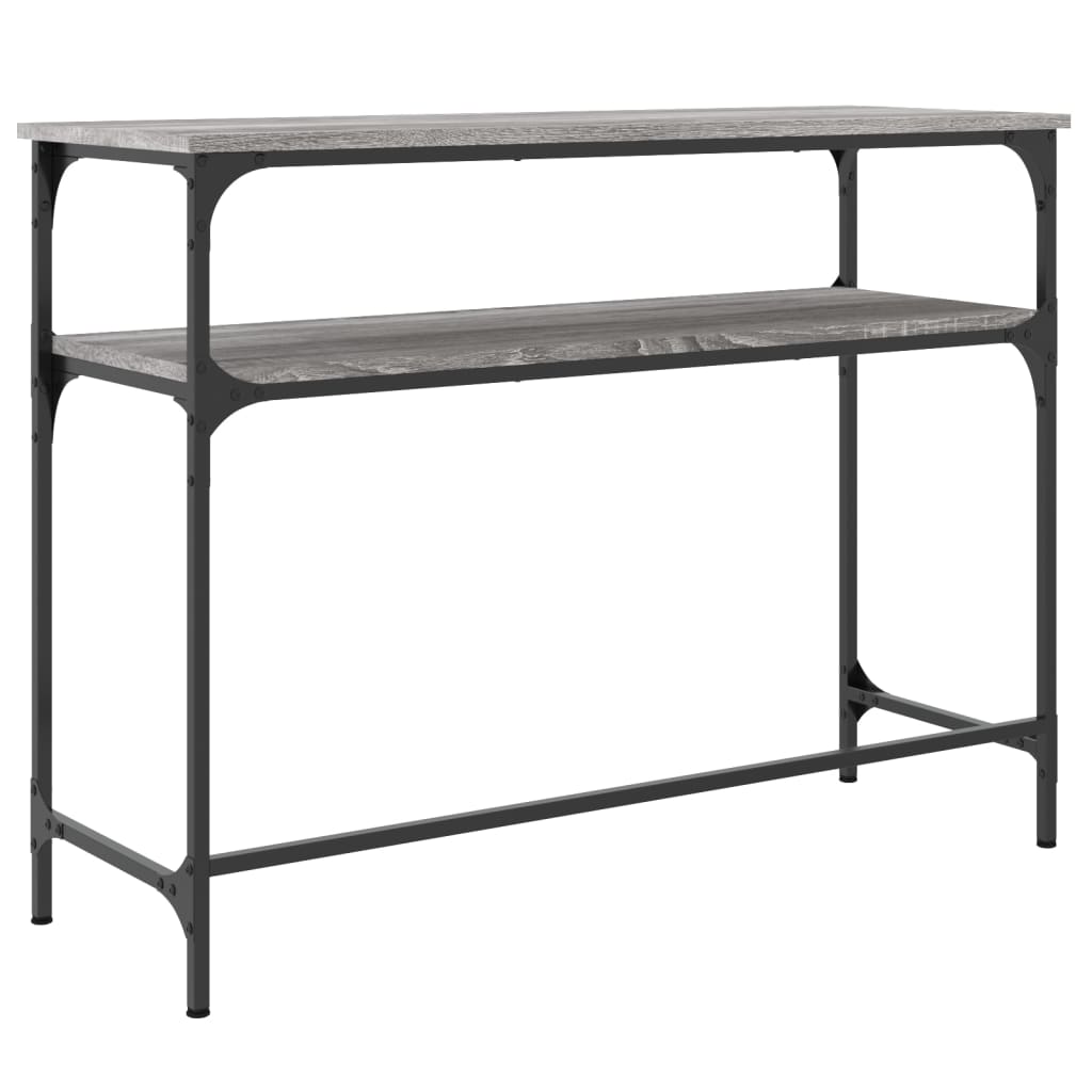 konsolbord 100x35,5x75 cm konstrueret træ grå sonoma-eg