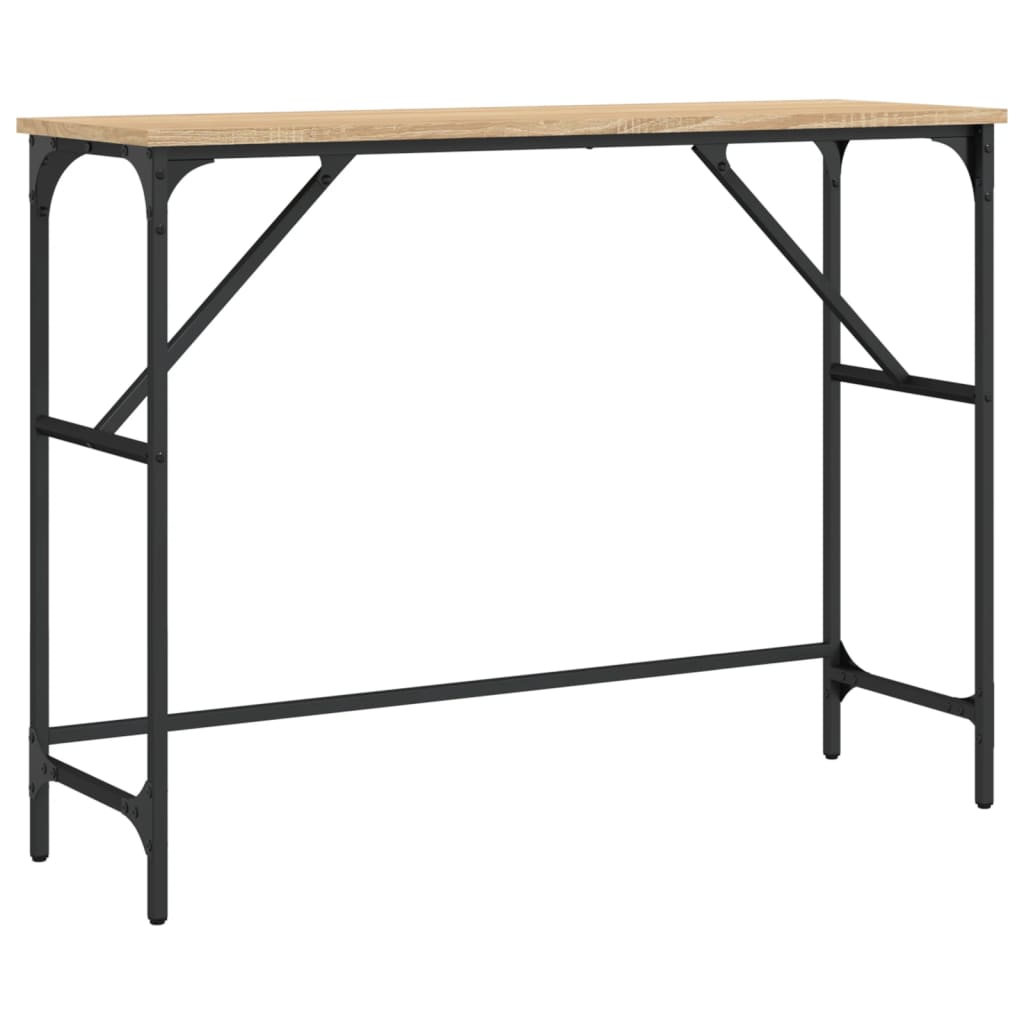 konsolbord 100x32x75 cm konstrueret træ sonoma-eg