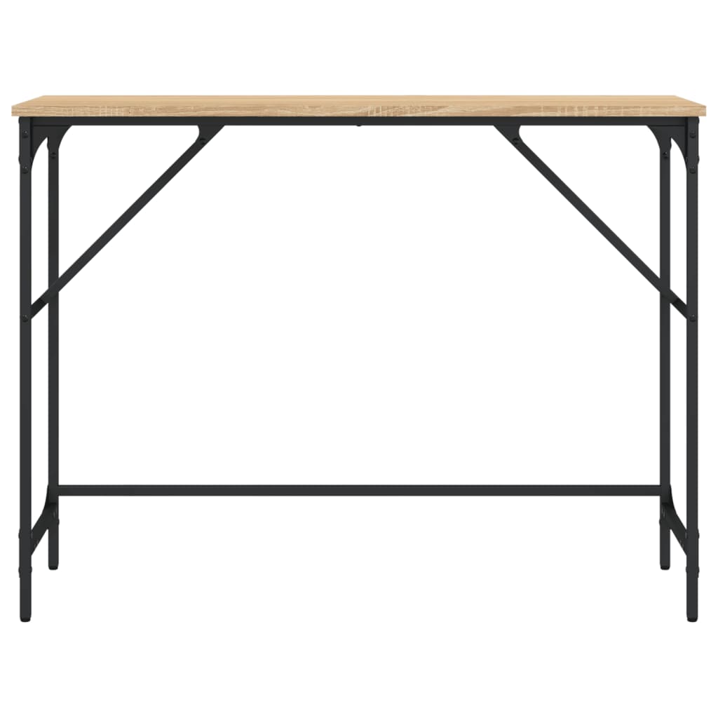 konsolbord 100x32x75 cm konstrueret træ sonoma-eg