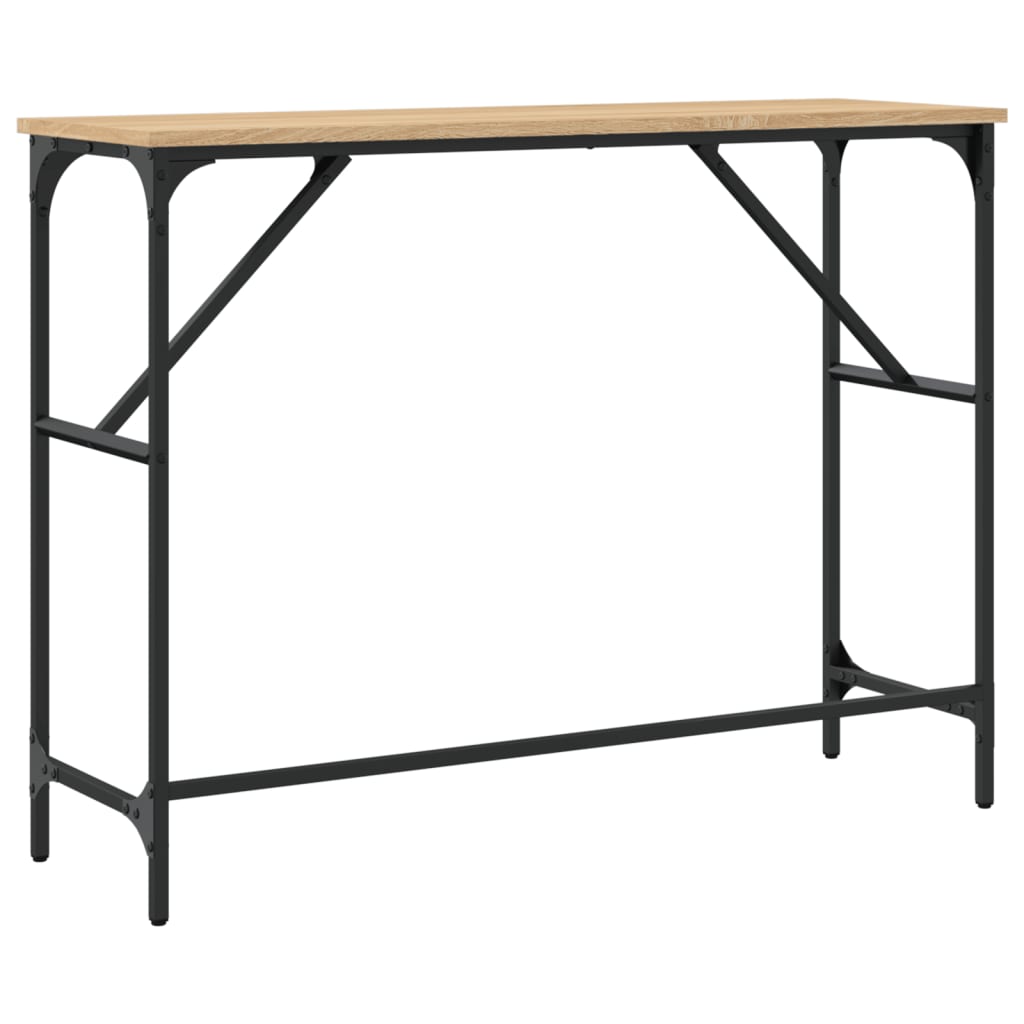 konsolbord 100x32x75 cm konstrueret træ sonoma-eg