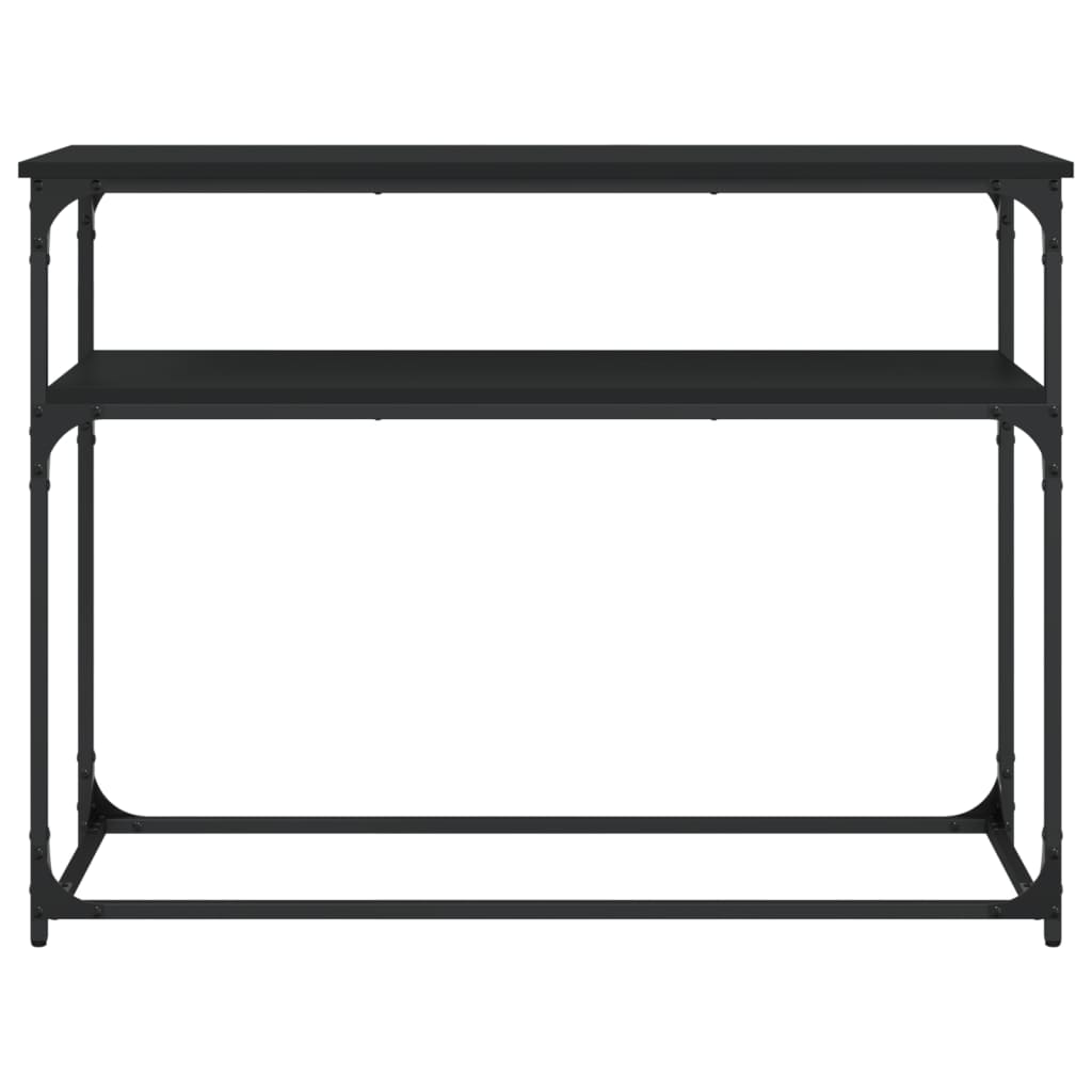 konsolbord 100x35,5x75 cm konstrueret træ sort