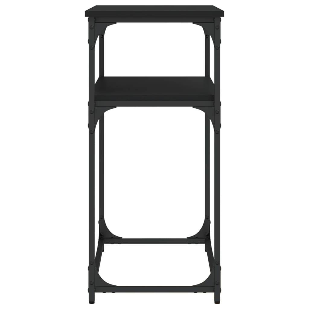 konsolbord 100x35,5x75 cm konstrueret træ sort