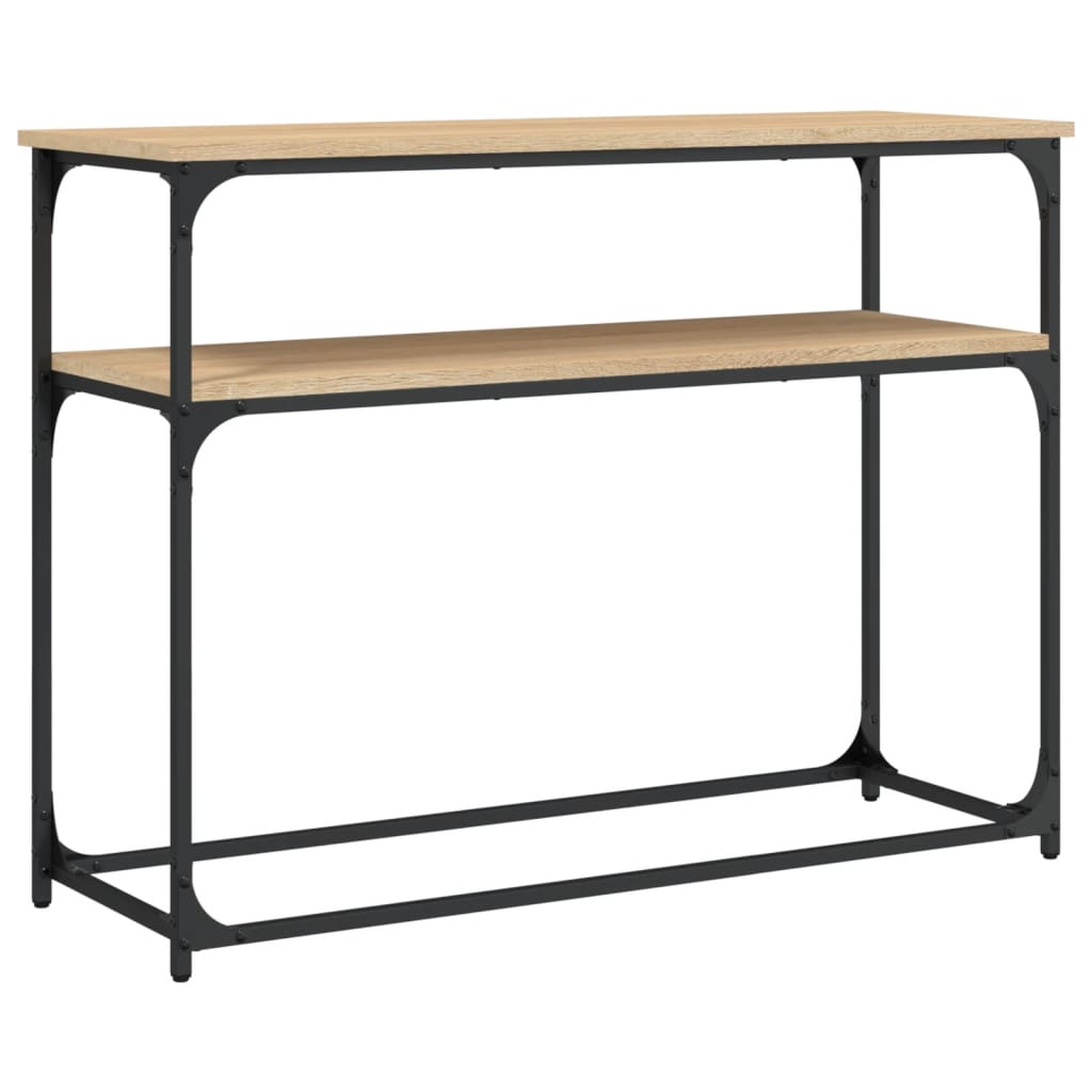 konsolbord 100x35,5x75 cm konstrueret træ sonoma-eg