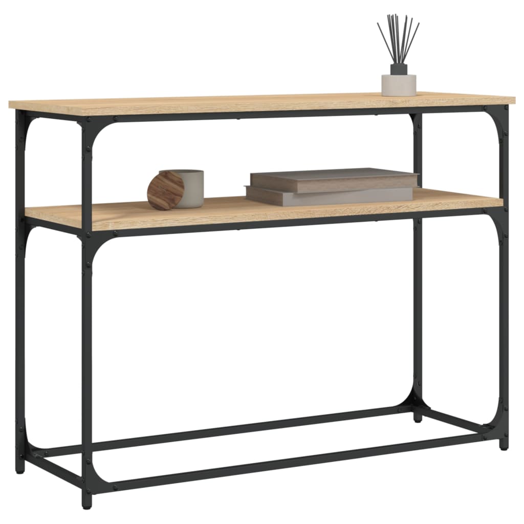 konsolbord 100x35,5x75 cm konstrueret træ sonoma-eg