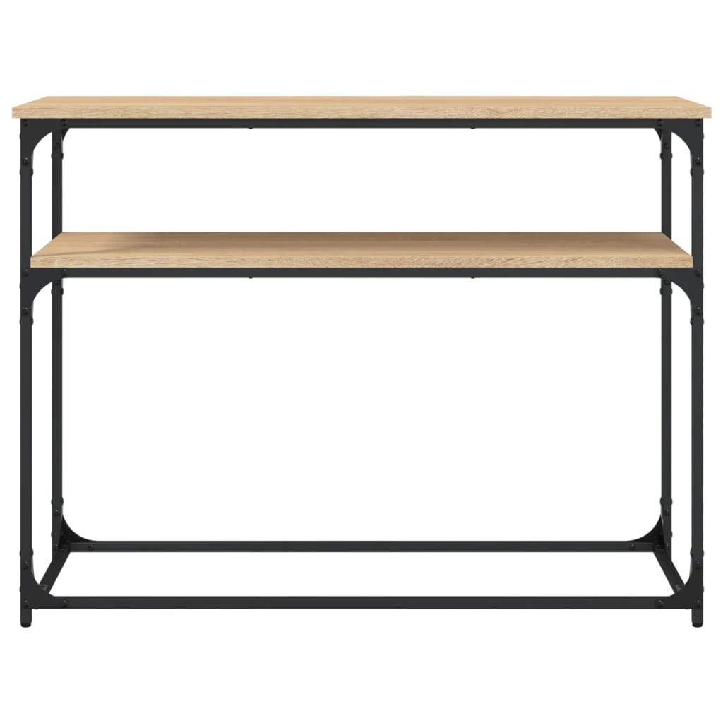 konsolbord 100x35,5x75 cm konstrueret træ sonoma-eg