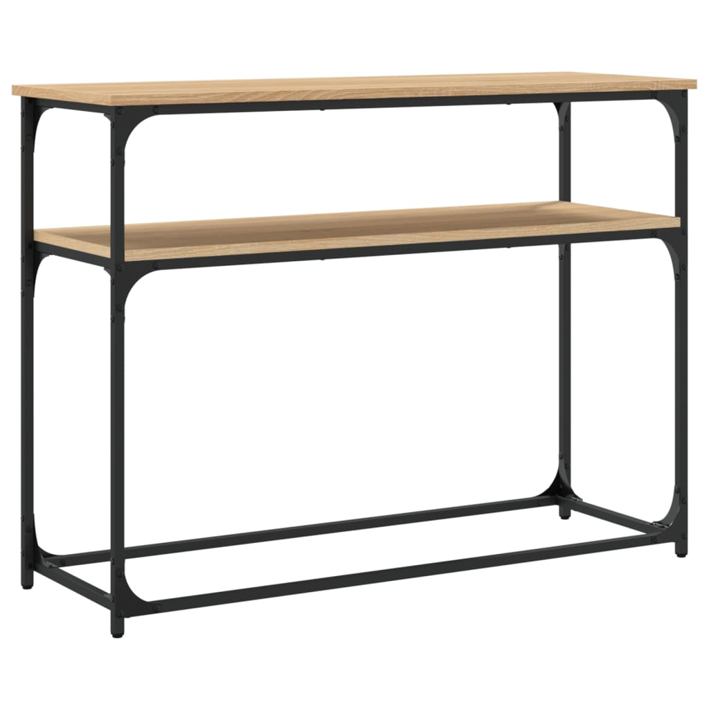 konsolbord 100x35,5x75 cm konstrueret træ sonoma-eg