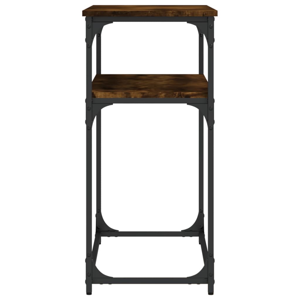 konsolbord 100x35,5x75 cm konstrueret træ røget egetræsfarve