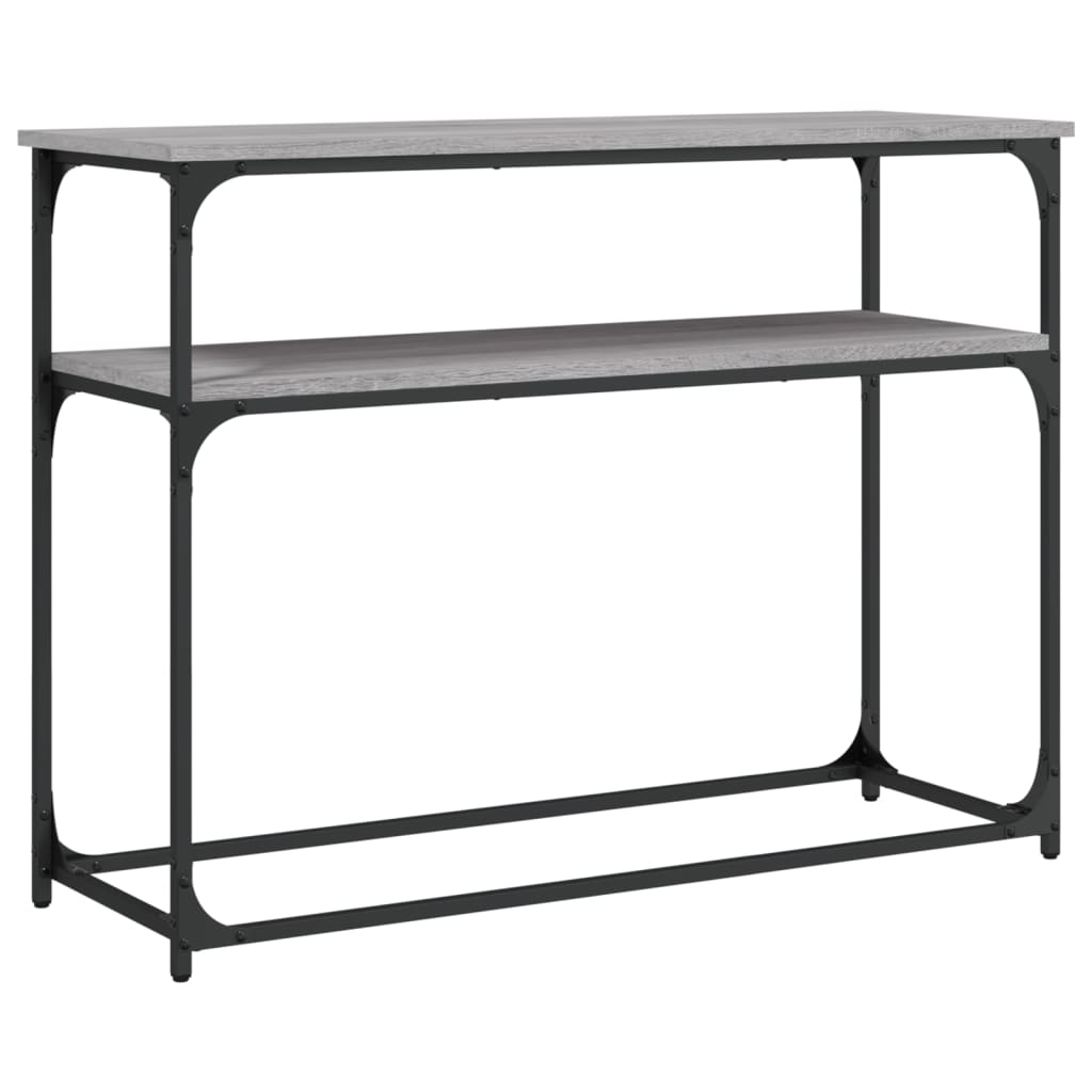 konsolbord 100x35,5x75 cm konstrueret træ grå sonoma-eg