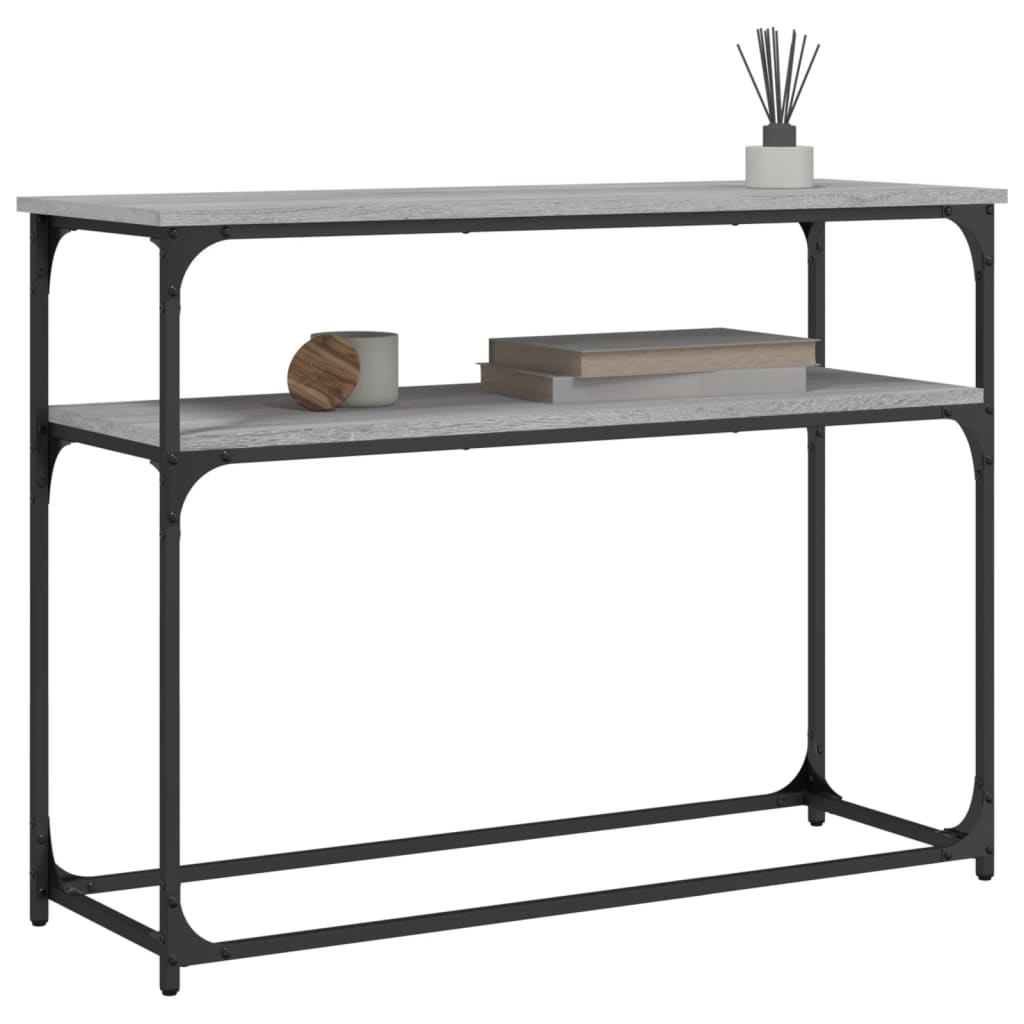 konsolbord 100x35,5x75 cm konstrueret træ grå sonoma-eg