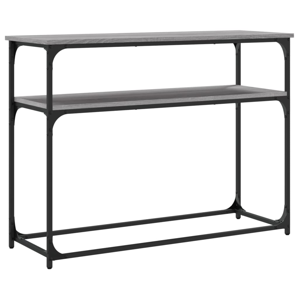 konsolbord 100x35,5x75 cm konstrueret træ grå sonoma-eg